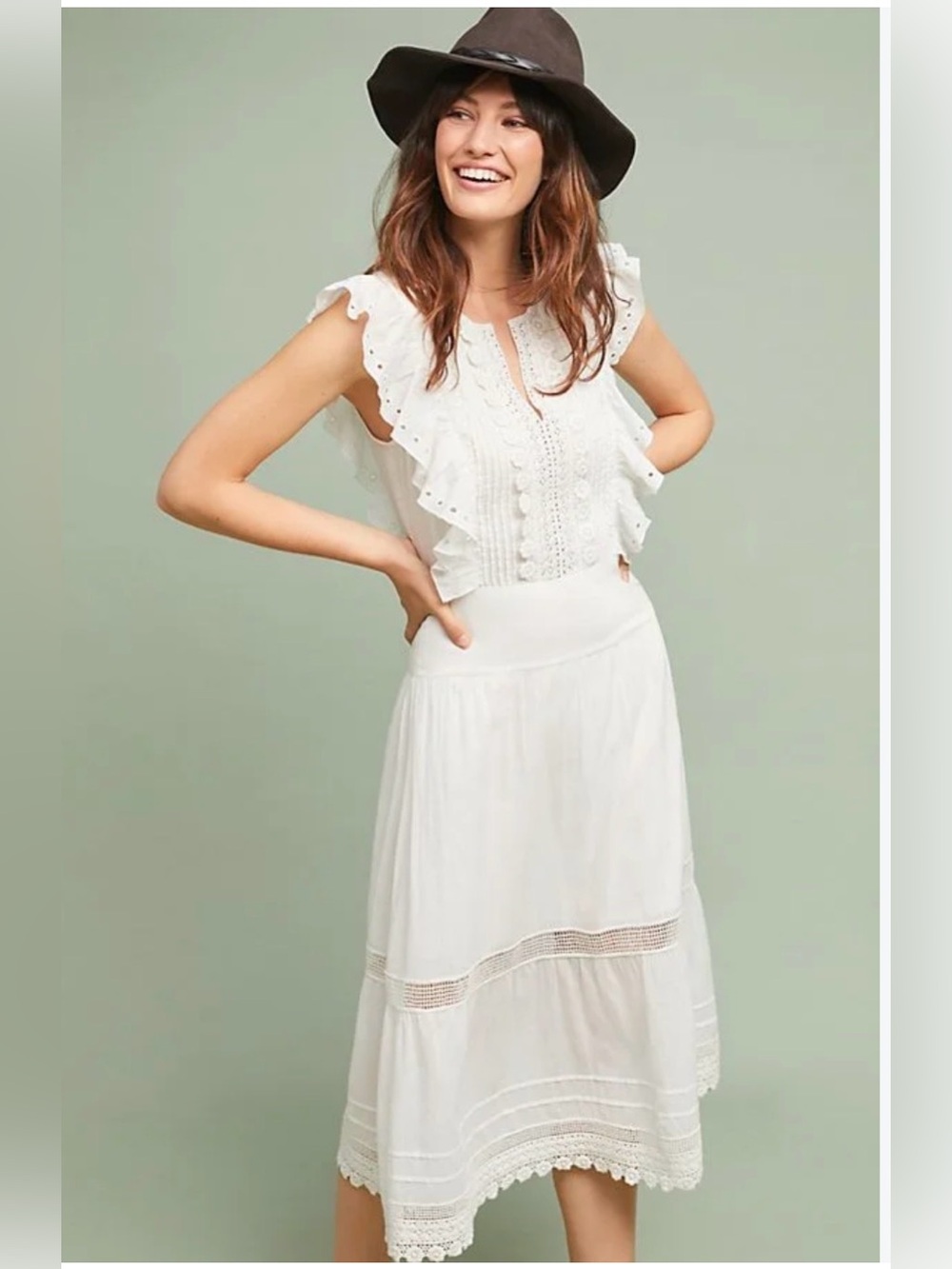 St. Roche Wonderland Organic Cotton Lace Maxi Dress